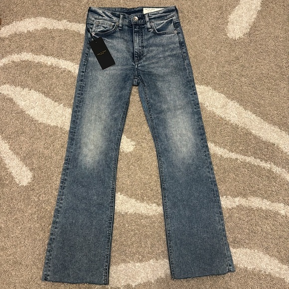rag & bone, Nina High Rise Ankle Skinny Jeans in Pearl, Size 24 - Picture 2 of 11